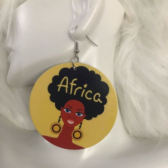African Lady Earrings  - Picture 1 of 1